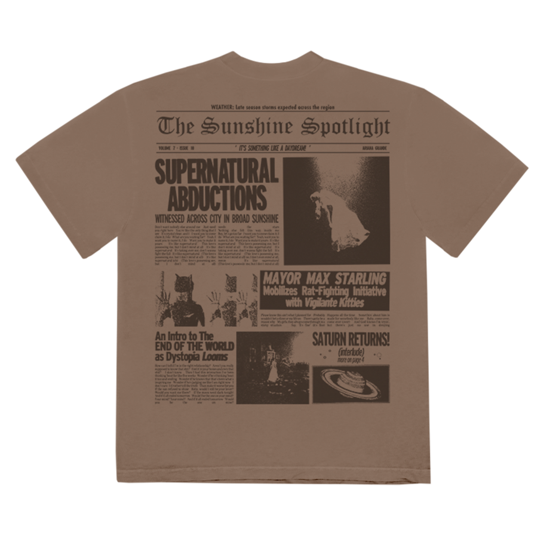 Ariana Grande - Brighter Days Newspaper T-Shirt