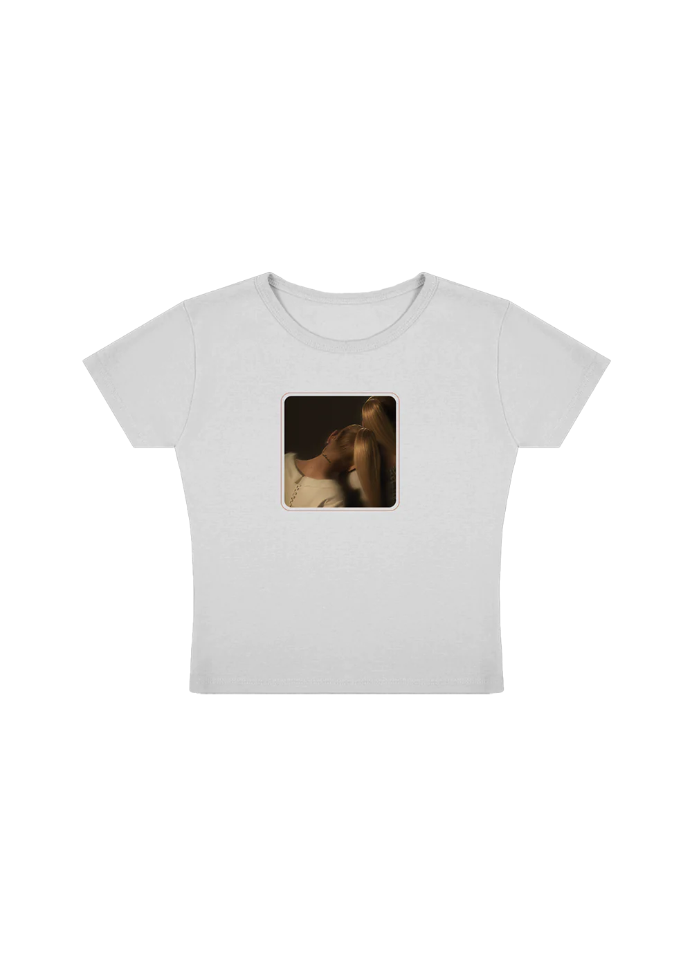 Ariana Grande - ag7 cropped white t-shirt