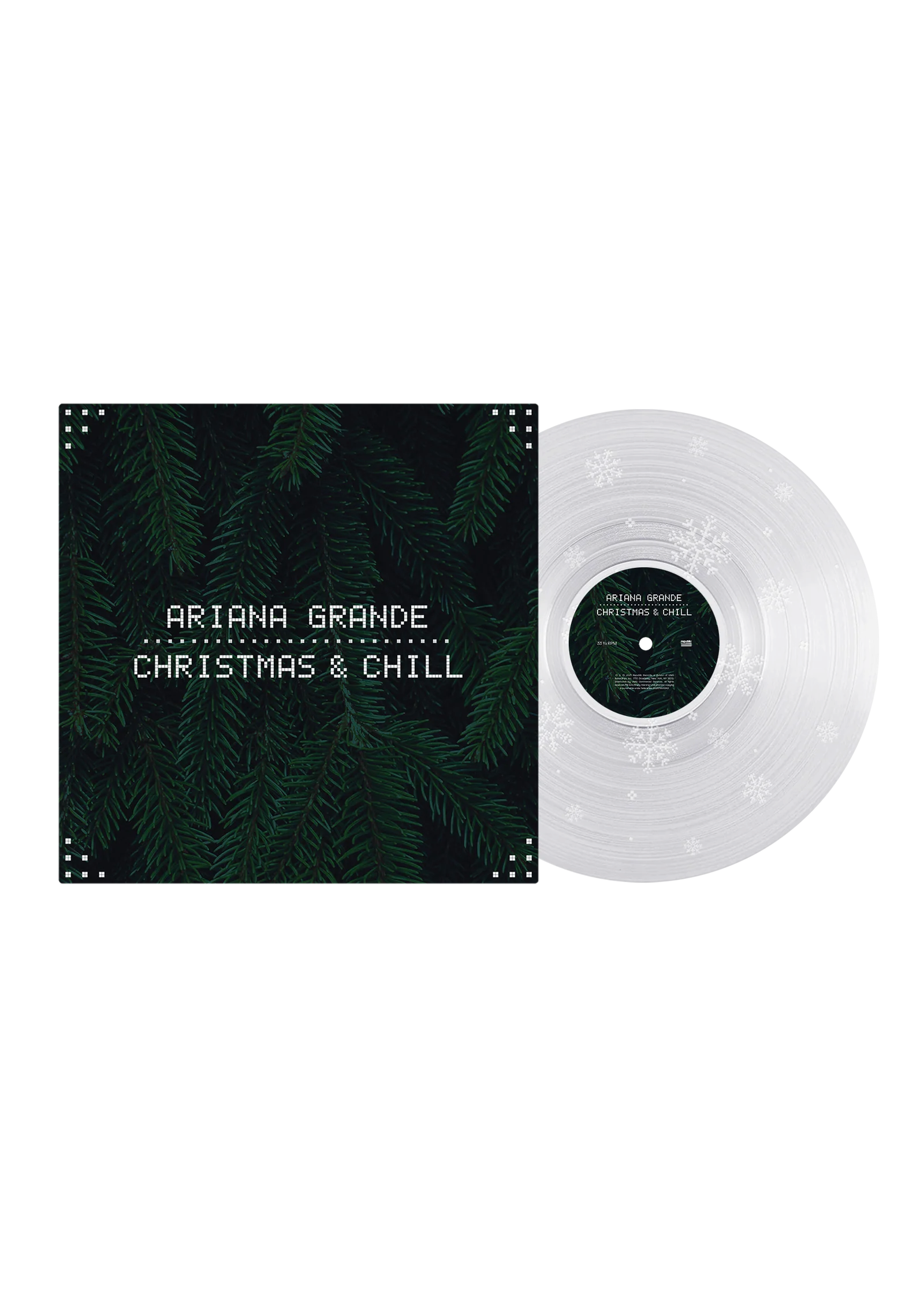 Ariana Grande - christmas & chill 10th anniversary edition lp (clear w/ snowflake etching)