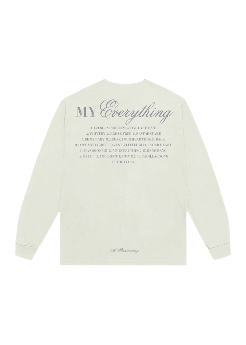 Ariana Grande - my everything tenth anniversary longsleeve t-shirt