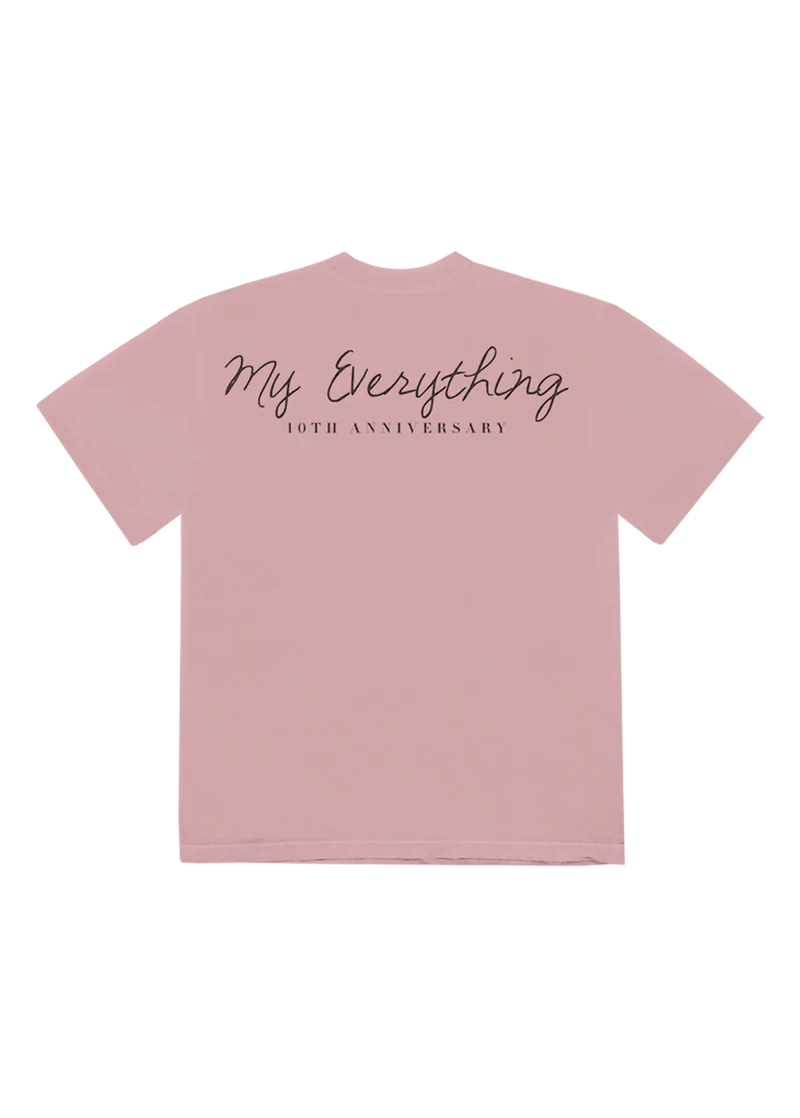 Ariana Grande - my everything tenth anniversary pink t-shirt