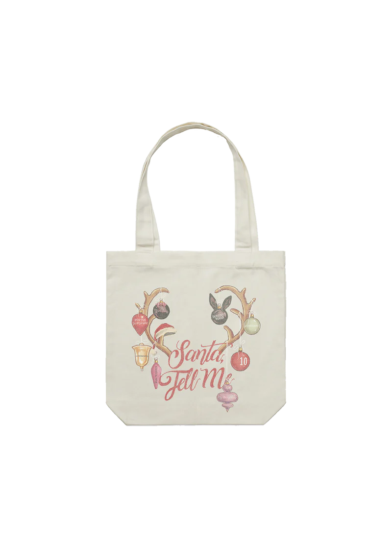 Ariana Grande - santa tell me tenth anniversary tote